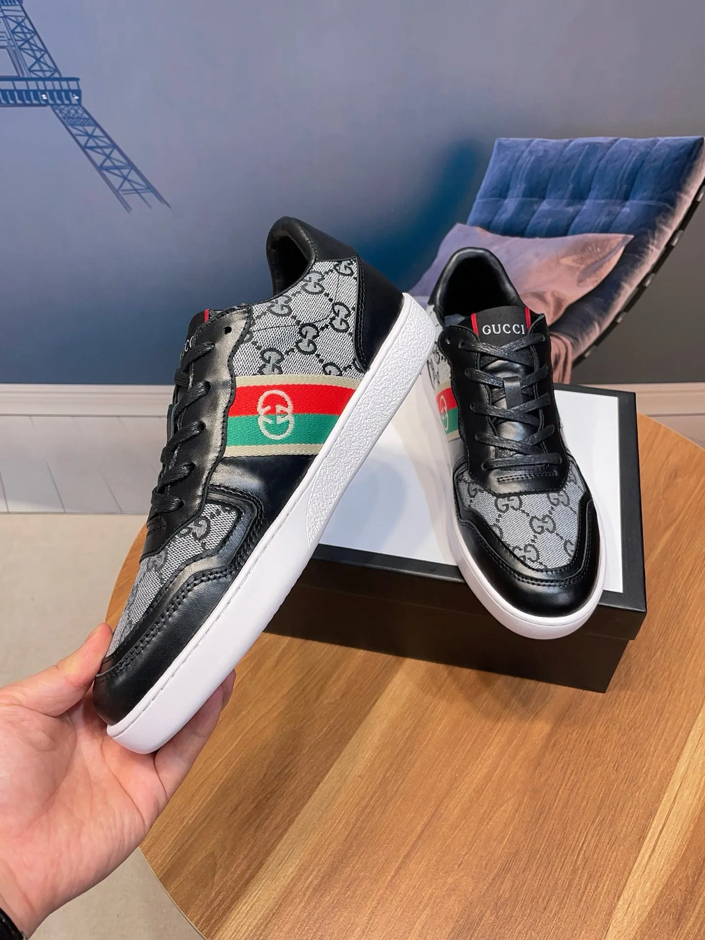 Men's clothing and shoes: 380💰New styles are here again! [Gucci Sports Men's Shoes] Gucci fashionable casual men's shoes 🇨🇳Original 1:1 mold, new model debuts first 💯Not high-profile but avant-garde, simple, low-key and fashionable, super versatile style 🌿Made of original cowhide with cloth ➕Sheepskin lining🎋The version is comfortable on the feet, first-class workmanship 🍍Size 38-44, (customized 45)